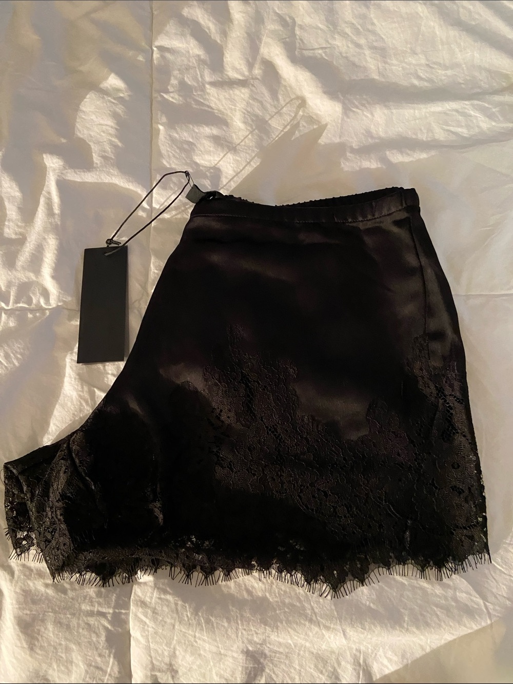 đ¤Black Silky Lace Trim Shortsđ¤ - Picture 11 of 11